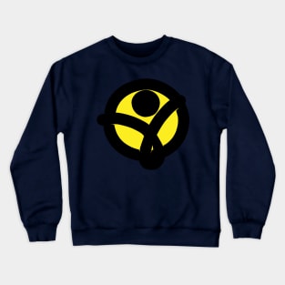 Freedom Sign In Black with yello background Crewneck Sweatshirt